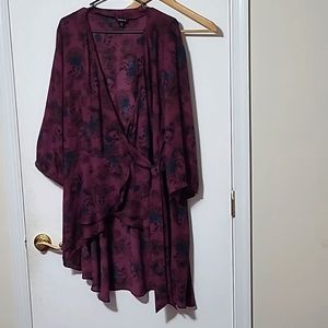 High-low wrap top